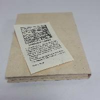 Peepal - Ficus Leaf, Lokta Paper [small] Notebook, [40 Pages], [real Flowers] With Om