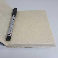 Square Design, Lokta Paper [small] Notebook, [40 Pages], White Base, [patchwork]