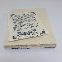 Square Design, Lokta Paper [small] Notebook, [40 Pages], White Base, [patchwork]