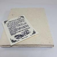 Square Design, Lokta Paper [small] Notebook, [40 Pages], White Base, [patchwork]