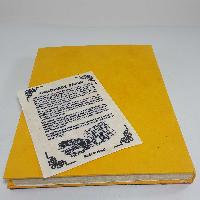 Square Design, Lokta Paper [medium] Notebook, [45 Pages], Yellow Base, [patchwork]