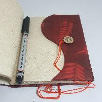 Folding Lokta Paper [small] Notebook, [40 Pages], Flower Print, [veggie Dye]