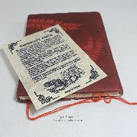 Folding Lokta Paper [small] Notebook, [40 Pages], Flower Print, [veggie Dye]
