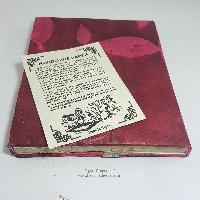 Folding Lokta Paper [medium] Notebook, [45 Pages], Flower Print, Red