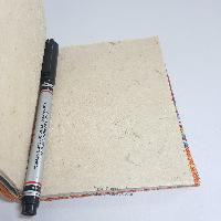 Lokta Paper [small] Notebook, [40 Pages], Textile Cover, [dora Cotton Cover]