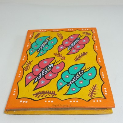 Mithila Design, Lokta Paper [small] Notebook, [40 Pages], Butterflies, [mithila Art]