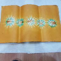 Nepali Lokta Wrapping Paper, [tie Dye], Yellow