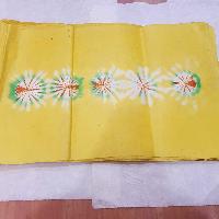 Nepali Lokta Wrapping Paper, [tie Dye], Light Yellow