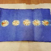 Nepali Lokta Wrapping Paper, [tie Dye], Blue