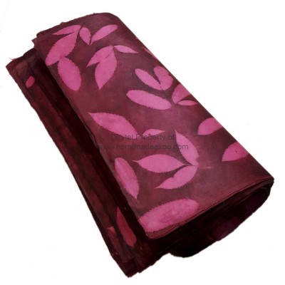 Nepali Lokta Wrapping Paper, [veggie Dye], Dark Pink
