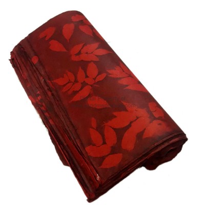 Nepali Lokta Wrapping Paper, [veggie Dye], Dark Red