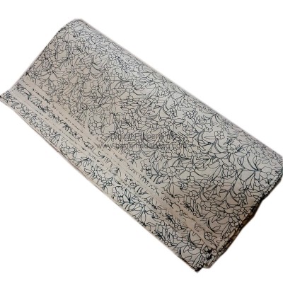 Nepali Lokta Wrapping Paper, Flower Printed V2, [screen Print]