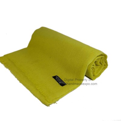 Pashmina Shawl, Nepali Handmade Shawl, In Four Ply Wool, Color Dye [olive Color]