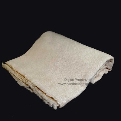 Pashmina Shawl, Nepali Pashmina Shawl, Four-ply Wool, [cream Color]