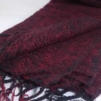 Yak Wool Shawl, Nepali Acrylic Hand Loom Shawl, [dark Pink]