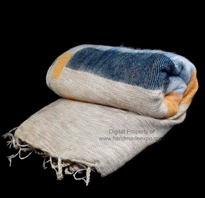 Yak Wool Shawl, Nepali Acrylic Hand Loom Shawl, [strip] V3