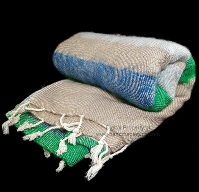 Yak Wool Shawl, Nepali Acrylic Hand Loom Shawl, [strip] V2