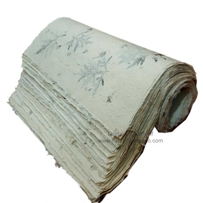 Nepali Lokta Wrapping Paper, [with Flowers Petals], V2