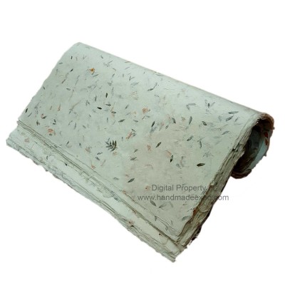 Nepali Lokta Wrapping Paper, [with Flowers Petals], V3