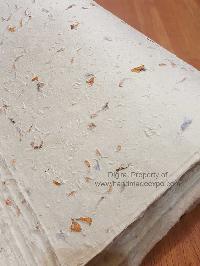 Nepali Lokta Wrapping Paper, [with Flowers Petals], V4