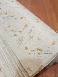 Nepali Lokta Wrapping Paper, [with Flowers Petals], V7