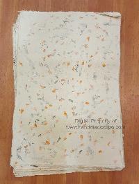 Nepali Lokta Wrapping Paper, [with Flowers Petals], V7