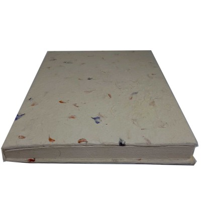 [extra Large] Lokta Paper Register Book, [with Flower Petals]