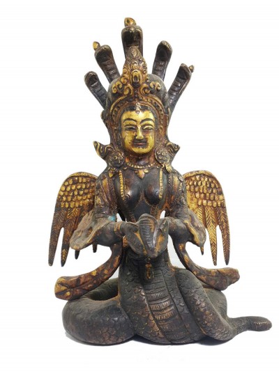 Statue Of Naga Kanya, [antique Finishing]