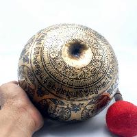 Fine Carving Singing Bowl [lingam], With [7 Chakra], [etching Carving], [select Accessories]