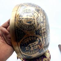 Fine Carving Singing Bowl [lingam], With [7 Chakra], [etching Carving], [select Accessories]
