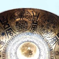 Fine Carving Singing Bowl [lingam], With [7 Chakra], [etching Carving], [select Accessories]