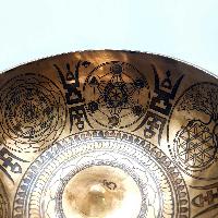 Fine Carving Singing Bowl [lingam], With [7 Chakra], [etching Carving], [select Accessories]
