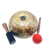 Fine Carving Singing Bowl [lingam], With [7 Chakra], [etching Carving], [select Accessories]
