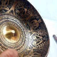 Fine Carving Singing Bowl [lingam], With [7 Chakra], [etching Carving], [select Accessories]