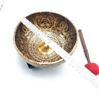 Fine Carving Singing Bowl [lingam], With [7 Chakra], [etching Carving], [select Accessories]