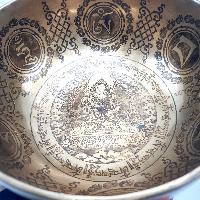 Fine Carving Singing Bowl [jambati], With [vajrasattva Shakti], [etching Carving], [select Accessories]