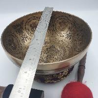 Fine Carving Singing Bowl [jambati], With [jambhala], [etching Carving], [select Accessories]