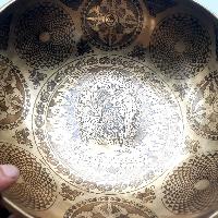 Fine Carving Singing Bowl [jambati], With [vajrayogini], [etching Carving], [select Accessories]