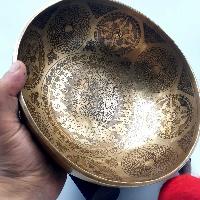 Fine Carving Singing Bowl [jambati], With [vajrayogini], [etching Carving], [select Accessories]