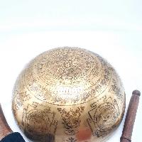 Fine Carving Singing Bowl [jambati], With [vajrayogini], [etching Carving], [select Accessories]