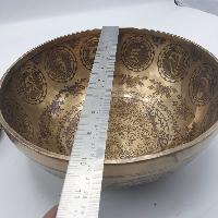 Fine Carving Singing Bowl [jambati], With [padmasambhava], [etching Carving], [select Accessories]