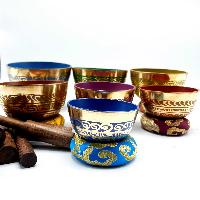 7 Chakra Set, Singing Bowl Set, [bronze], [painted], [select Accessories]