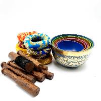 7 Chakra Set, Singing Bowl Set, [bronze], [painted], [select Accessories]