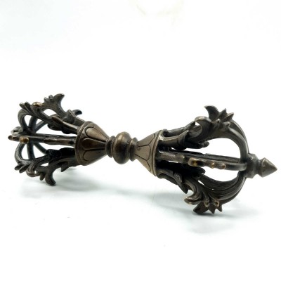 Five Point Dorje Vajra With Chocolate Oxidation