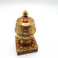 Oval Shape [new Design] Table Top Prayer Wheel, With Mantra Inside