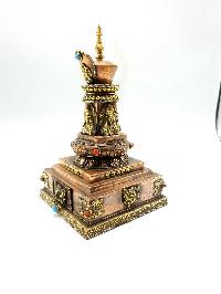 Tibetan Stupa With Incense Burner Made By Copper Sheet