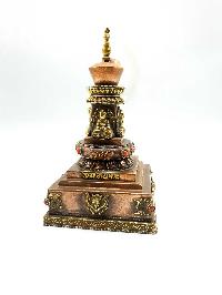 Tibetan Stupa With Incense Burner Made By Copper Sheet