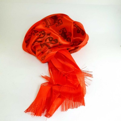 Offering Khada With Ashtamangala Prints, [red]