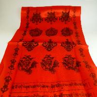 Offering Khada With Ashtamangala Prints, [red]