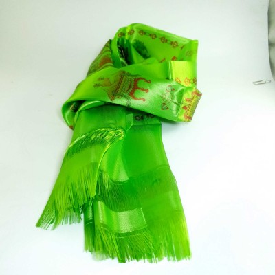 Offering Khada With Ashtamangala Prints, [green]